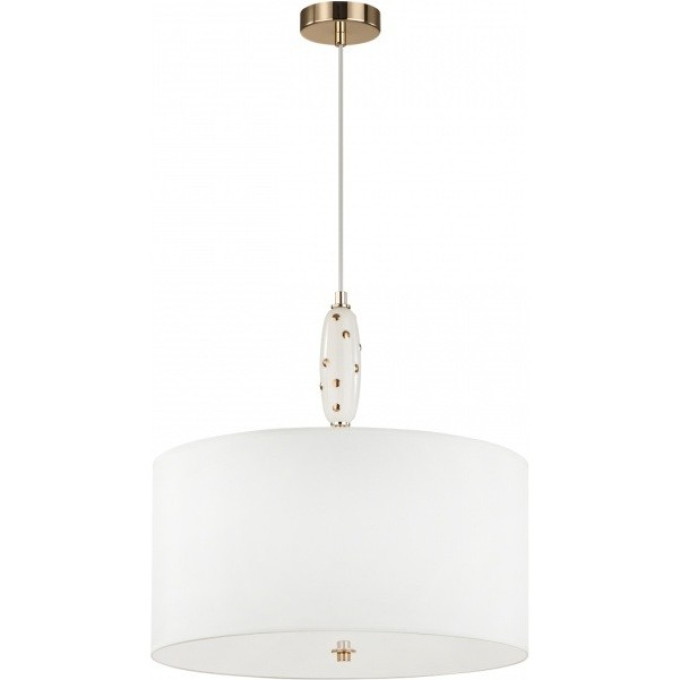 Люстра ODEON LIGHT POLLEN MODERN ODL_EX24 43 E14 5*40W металл керамика ткань, золотой молочный белый 5423/5