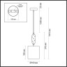 Подвес ODEON LIGHT POLLEN MODERN ODL_EX24 43 E14 1*40W золотой/молочный/белый/металл/керамика/ткань 5423/1